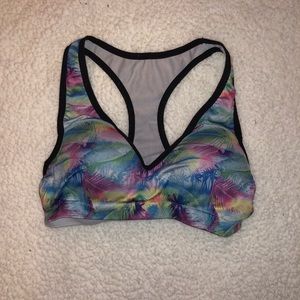 Rainbow floral PINK Victoria Secret sports bra